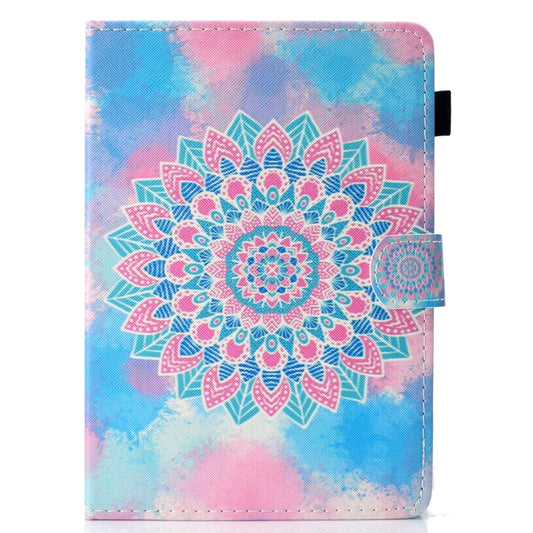 For 8 inch Universal Colored Drawing Stitching Leather Tablet Case(Datura Flowers) - 8 inch by buy2fix | Online Shopping UK | buy2fix