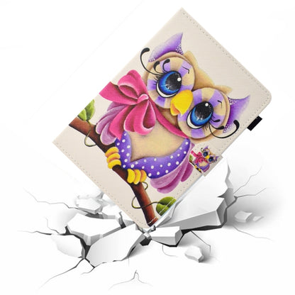 For 8 inch Universal Colored Drawing Stitching Leather Tablet Case(Owl) - 8 inch by buy2fix | Online Shopping UK | buy2fix