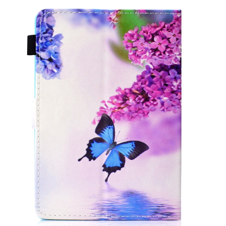 For 8 inch Universal Colored Drawing Stitching Leather Tablet Case(Butterfly) - 8 inch by buy2fix | Online Shopping UK | buy2fix