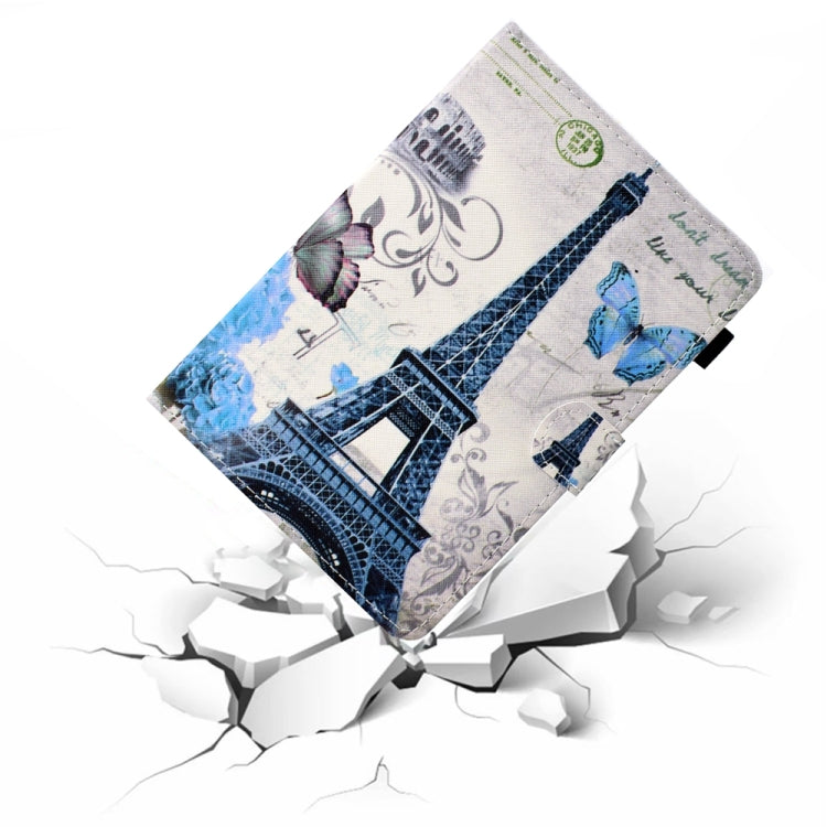 For 8 inch Universal Colored Drawing Stitching Leather Tablet Case(Iron Tower) - 8 inch by buy2fix | Online Shopping UK | buy2fix