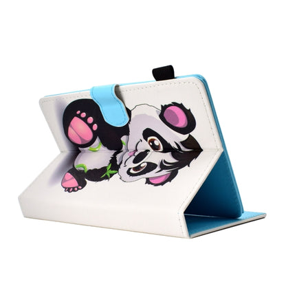 For 8 inch Universal Colored Drawing Stitching Leather Tablet Case(Panda) - 8 inch by buy2fix | Online Shopping UK | buy2fix