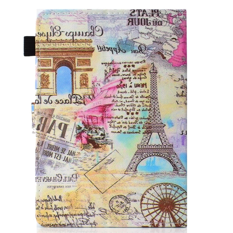 For 8 inch Universal Colored Drawing Stitching Leather Tablet Case(Romantic Paris) - 8 inch by buy2fix | Online Shopping UK | buy2fix