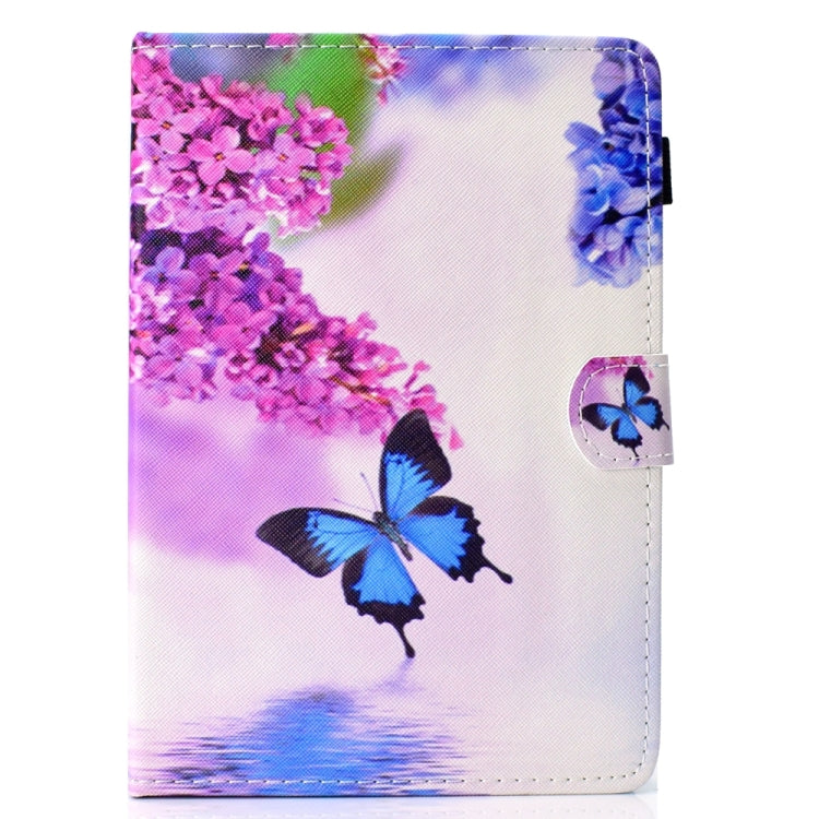 For 10 inch Universal Colored Drawing Stitching Leather Tablet Case(Butterfly) - 10 - 11 inch by buy2fix | Online Shopping UK | buy2fix