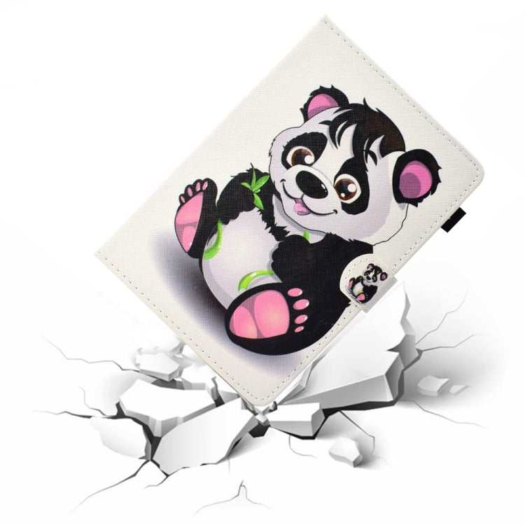 For 10 inch Universal Colored Drawing Stitching Leather Tablet Case(Panda) - 10 - 11 inch by buy2fix | Online Shopping UK | buy2fix