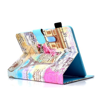 For 10 inch Universal Colored Drawing Stitching Leather Tablet Case(Romantic Paris) - 10 - 11 inch by buy2fix | Online Shopping UK | buy2fix
