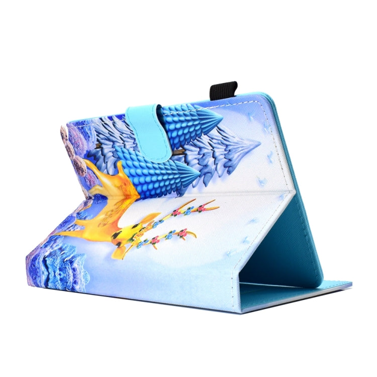 For 10 inch Universal Colored Drawing Stitching Leather Tablet Case(Sika Deer) - 10 - 11 inch by buy2fix | Online Shopping UK | buy2fix