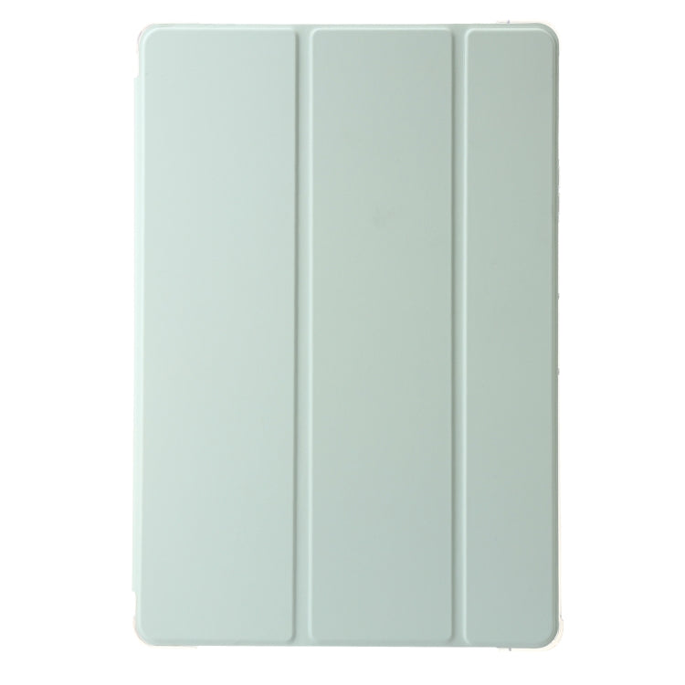 For Samsung Galaxy Tab S9 3-Fold Clear Acrylic Leather Tablet Case(Green) - Galaxy Tab S9 Cases by buy2fix | Online Shopping UK | buy2fix