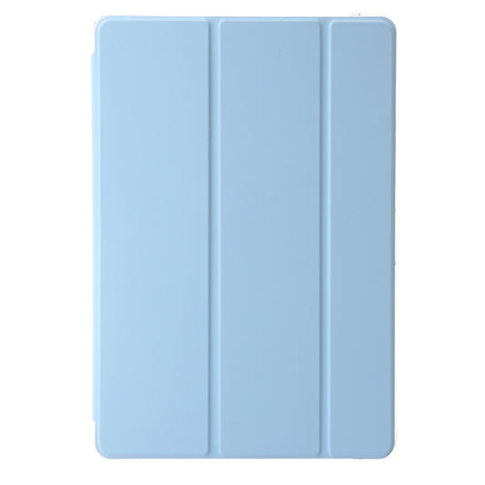 For Samsung Galaxy Tab S10 FE / S9 FE / S9 3-Fold Clear Acrylic Leather Tablet Case(Ice Blue) by buy2fix
