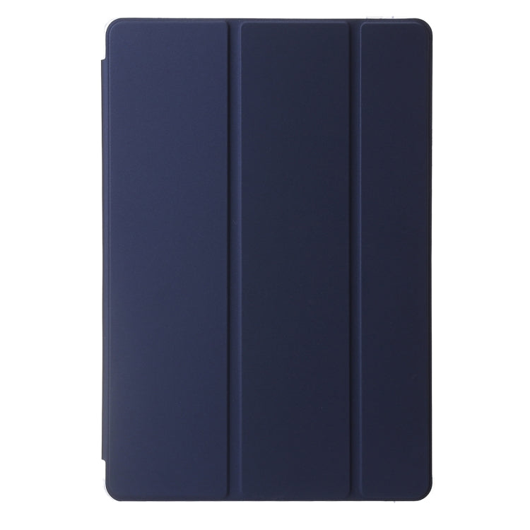 For Samsung Galaxy Tab S9 Ultra/S8 Ultra 3-Fold Clear Acrylic Leather Tablet Case(Dark Blue) - Galaxy Tab S9 Ultra Cases by buy2fix | Online Shopping UK | buy2fix