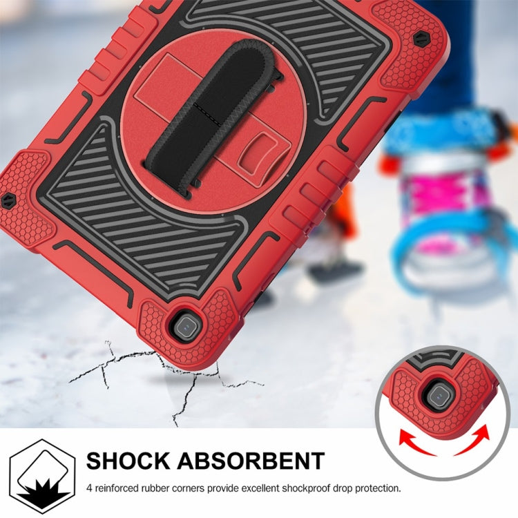 For Honor Pad X8 360 Degree Rotation PC Contrast Silicone Tablet Case(Red + Black) - Honor by buy2fix | Online Shopping UK | buy2fix