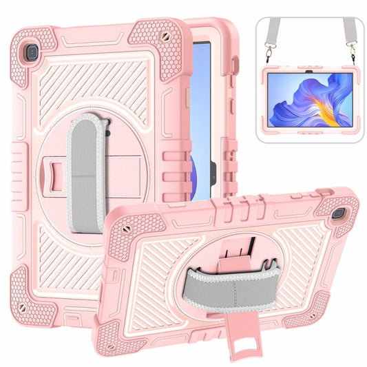For Honor Pad X8 360 Degree Rotation PC Contrast Silicone Tablet Case(Rose Gold) - Honor by buy2fix | Online Shopping UK | buy2fix