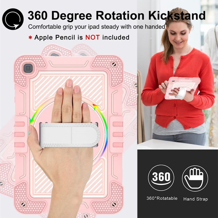 For Honor Pad X8 360 Degree Rotation PC Contrast Silicone Tablet Case(Rose Gold) - Honor by buy2fix | Online Shopping UK | buy2fix