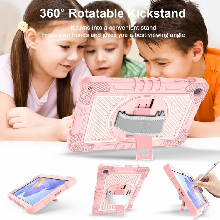 For Honor Pad X8 360 Degree Rotation PC Contrast Silicone Tablet Case(Rose Gold) - Honor by buy2fix | Online Shopping UK | buy2fix