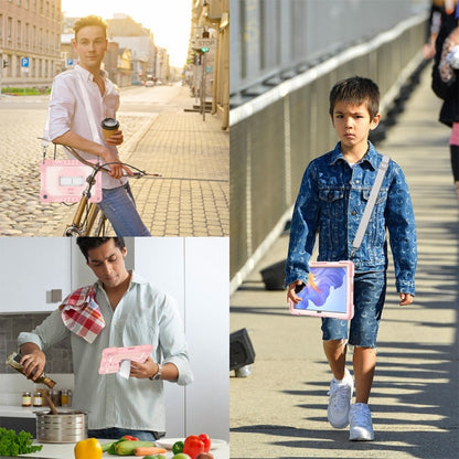 For Honor Pad X8 360 Degree Rotation PC Contrast Silicone Tablet Case(Rose Gold) - Honor by buy2fix | Online Shopping UK | buy2fix