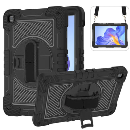 For Honor Pad X8 360 Degree Rotation PC Contrast Silicone Tablet Case(Black) - Honor by buy2fix | Online Shopping UK | buy2fix