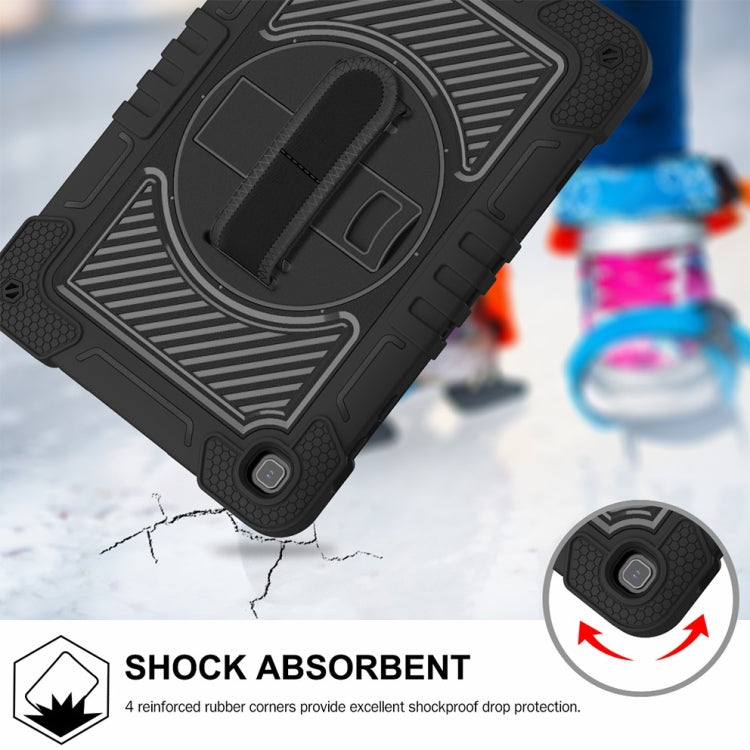 For Honor Pad X8 360 Degree Rotation PC Contrast Silicone Tablet Case(Black) - Honor by buy2fix | Online Shopping UK | buy2fix