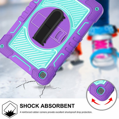 For Honor Pad X8 360 Degree Rotation PC Contrast Silicone Tablet Case(Purple + Mint Green) - Honor by buy2fix | Online Shopping UK | buy2fix