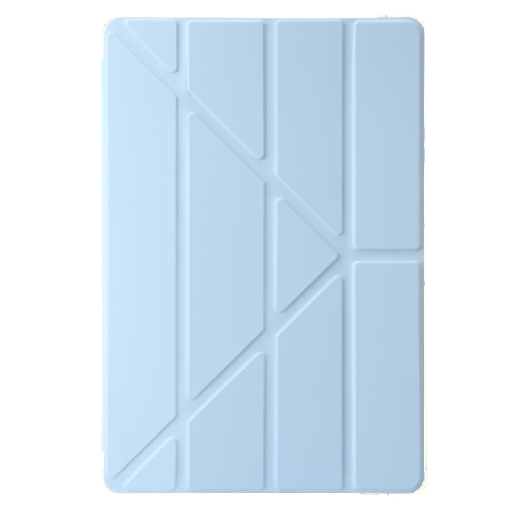 For Samsung Galaxy Tab S9 Clear Acrylic Deformation Leather Tablet Case(Ice Blue) - Galaxy Tab S9 Cases by buy2fix | Online Shopping UK | buy2fix