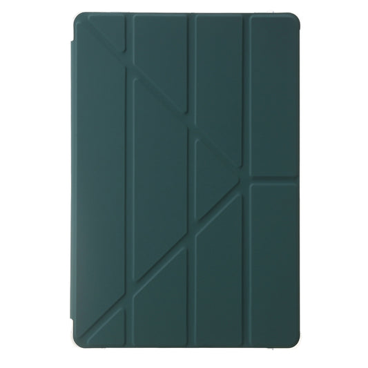 For Samsung Galaxy Tab S10+ / S9+ Clear Acrylic Deformation Leather Tablet Case(Deep Green) by buy2fix
