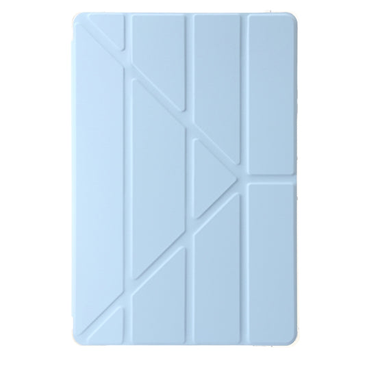 For Samsung Galaxy Tab S10 FE / S9 FE Clear Acrylic Deformation Leather Tablet Case(Ice Blue) by buy2fix