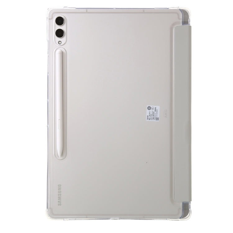 For Samsung Galaxy Tab S9 FE+ Clear Acrylic Deformation Leather Tablet Case(Grey) - Galaxy Tab S9 FE+ by buy2fix | Online Shopping UK | buy2fix