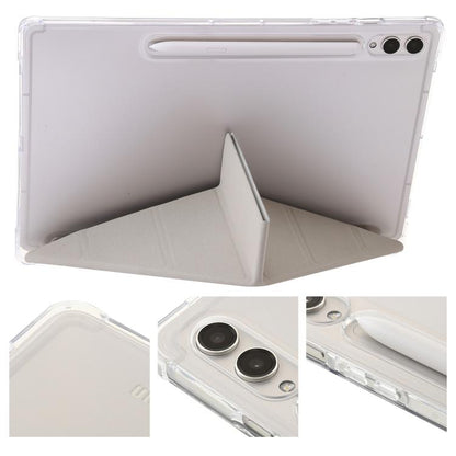 For Samsung Galaxy Tab S9 FE+ Clear Acrylic Deformation Leather Tablet Case(Grey) by buy2fix