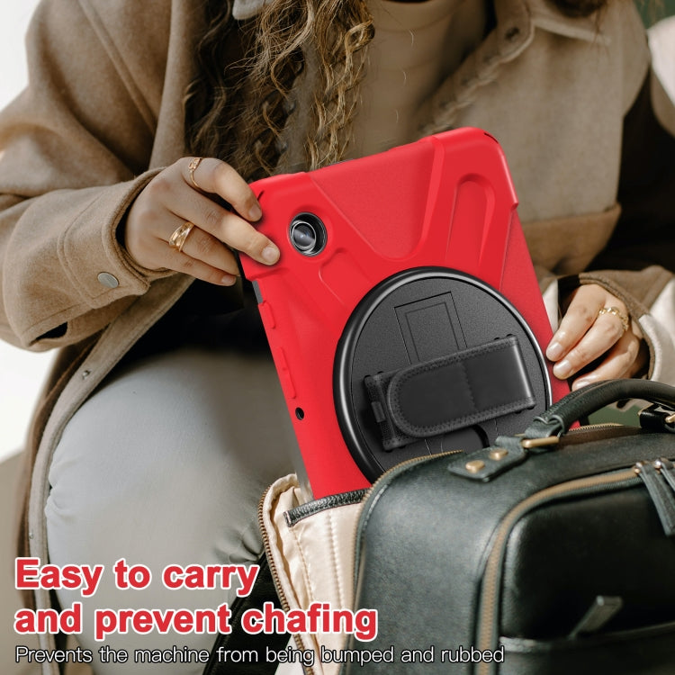 For Samsung Galaxy Tab A9+ Rotatable Kickstand Grip Heavy Duty Hard Rugged Tablet Case(Red) - Galaxy Tab A9+ by buy2fix | Online Shopping UK | buy2fix