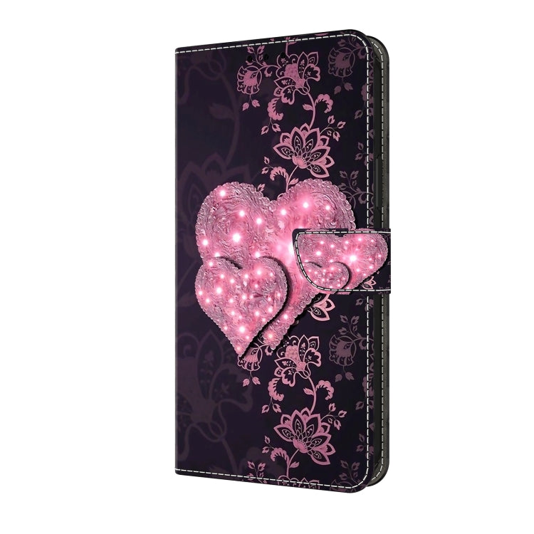 For Motorola Moto G Play 2024 Crystal 3D Shockproof Protective Leather Phone Case(Lace Love) by buy2fix