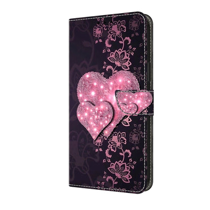 For Motorola Moto G24 Crystal 3D Shockproof Protective Leather Phone Case(Lace Love) - Motorola Cases by buy2fix | Online Shopping UK | buy2fix