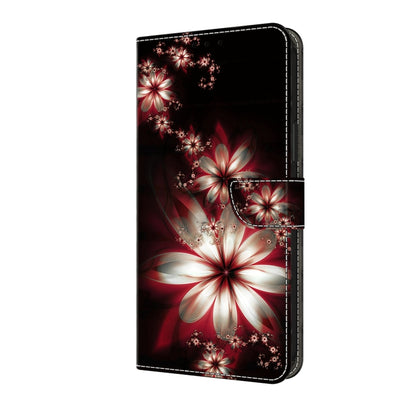 For Motorola Moto G04 Crystal 3D Shockproof Protective Leather Phone Case(Fantastic Flower) by buy2fix