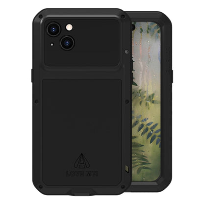 For iPhone 15 Plus LOVE MEI Metal Shockproof Life Waterproof Dustproof Phone Case(Black) - iPhone 15 Plus Cases by LOVE MEI | Online Shopping UK | buy2fix