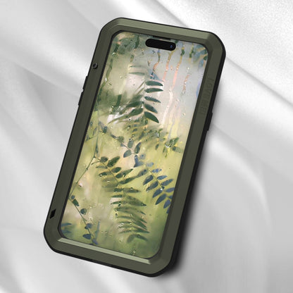 For iPhone 15 Plus LOVE MEI Metal Shockproof Life Waterproof Dustproof Phone Case(Red) - iPhone 15 Plus Cases by LOVE MEI | Online Shopping UK | buy2fix