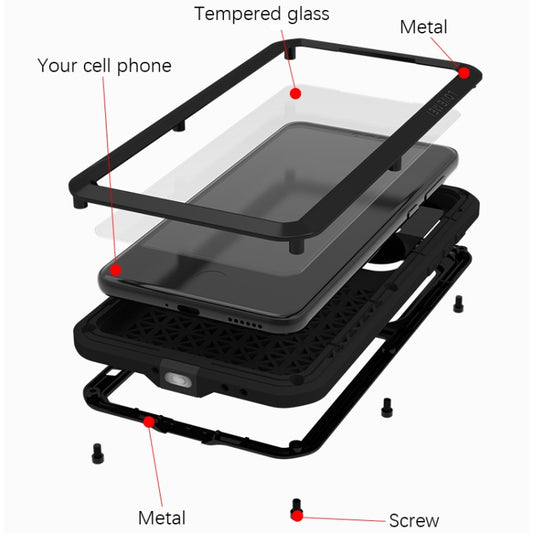 For Huawei Mate 60 Pro / 60 Pro+ LOVE MEI Metal Shockproof Life Waterproof Dustproof Phone Case(Red) by LOVE MEI