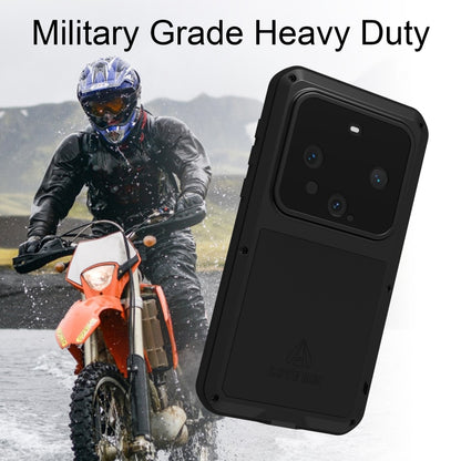 For Huawei Mate 60 LOVE MEI Metal Shockproof Life Waterproof Dustproof Phone Case(Black) - Huawei Cases by LOVE MEI | Online Shopping UK | buy2fix