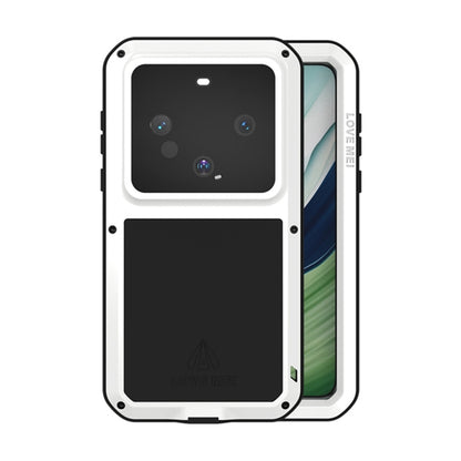 For Huawei Mate 60 LOVE MEI Metal Shockproof Life Waterproof Dustproof Phone Case(White) - Huawei Cases by LOVE MEI | Online Shopping UK | buy2fix