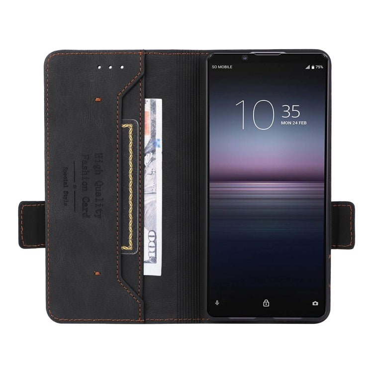 For Sony Xperia 1 VI 2024 Magnetic Clasp Leather Phone Case(Black) - Sony Cases by buy2fix | Online Shopping UK | buy2fix