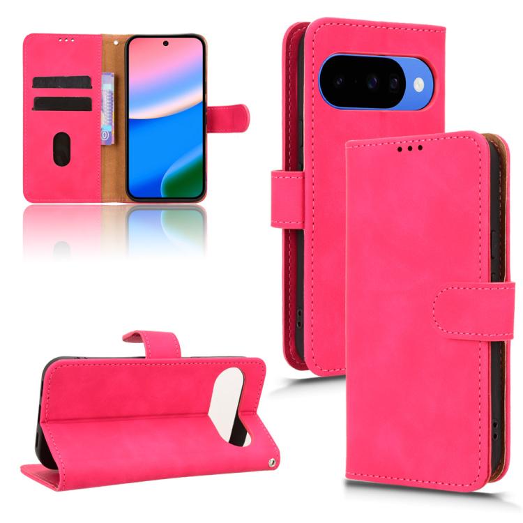 For Google Pixel 10 5G / 10 Pro 5G Skin Feel Magnetic Flip Leather Phone Case(Rose Red) - Google Cases by buy2fix | Online Shopping UK | buy2fix
