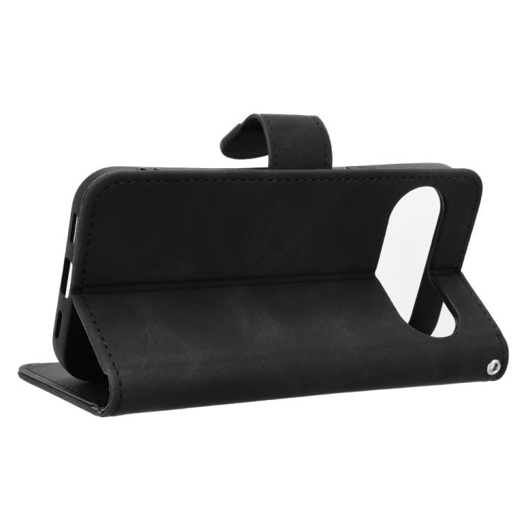 For Google Pixel 10 Pro XL 5G Skin Feel Magnetic Flip Leather Phone Case(Black) - Google Cases by buy2fix | Online Shopping UK | buy2fix