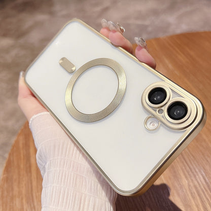 For iPhone 16 Plus MagSafe Magnetic Frosted TPU Phone Case(Gold) - iPhone 16 Plus Cases by buy2fix | Online Shopping UK | buy2fix