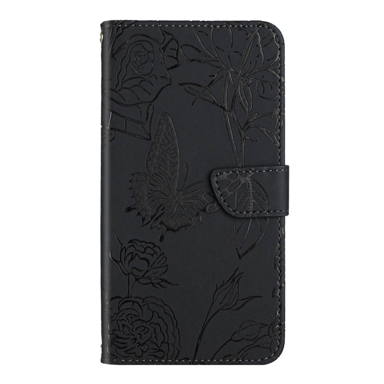 For Google Pixel 9 Pro XL Skin Feel Butterfly Embossed Flip Leather Phone Case(Black) - Google Cases by buy2fix | Online Shopping UK | buy2fix