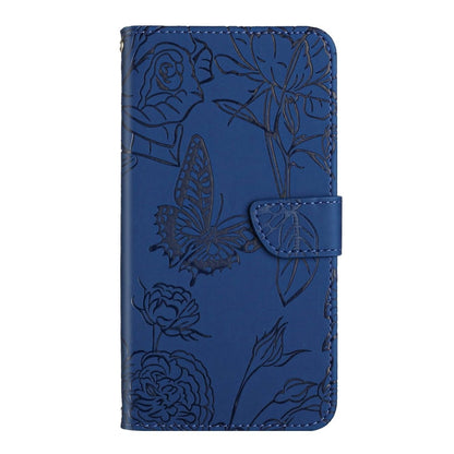 For Google Pixel 9 Pro XL Skin Feel Butterfly Embossed Flip Leather Phone Case(Blue) by buy2fix