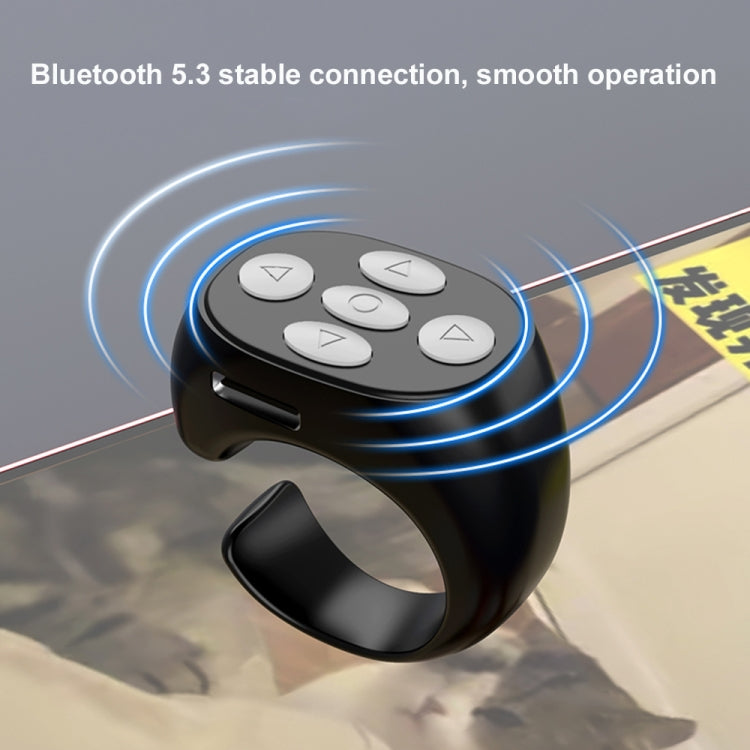 JX-05 5-button Bluetooth Remote Control Cellphone Smart Ring Remote Control(Black) - Phone Remote Control by buy2fix | Online Shopping UK | buy2fix