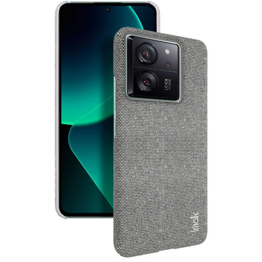 For Xiaomi 13T 5G / 13T Pro 5G imak Ruiyi Series Cloth Texture PU + PC Phone Case(Light Grey)