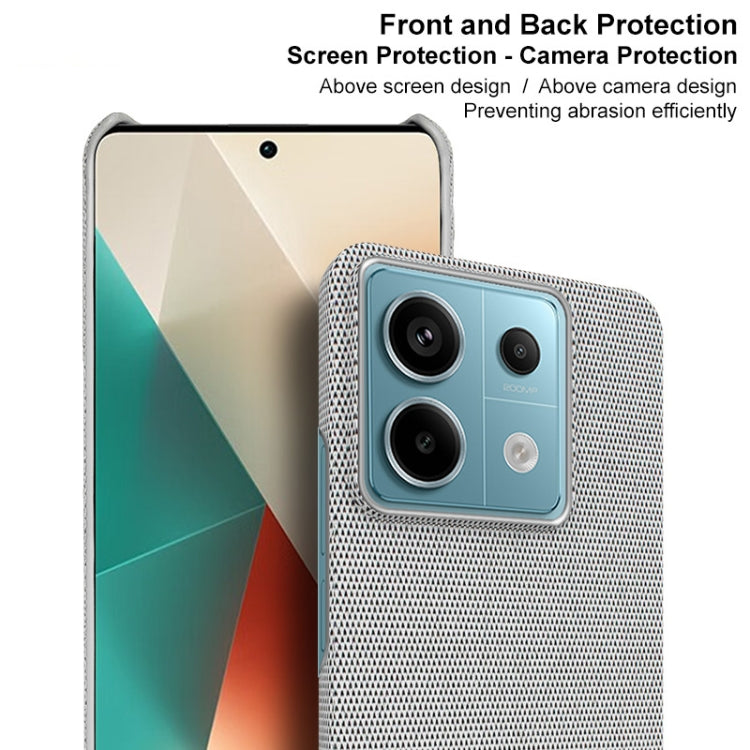 For Xiaomi Redmi Note 13 Pro 5G imak Ruiyi Series Cloth Texture PU + PC Phone Case(Dark Grey) - Note 13 Pro Cases by imak | Online Shopping UK | buy2fix