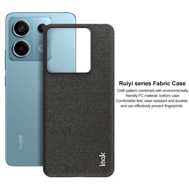 For Xiaomi Redmi Note 13 Pro 5G imak Ruiyi Series Cloth Texture PU + PC Phone Case(Dark Grey) - Note 13 Pro Cases by imak | Online Shopping UK | buy2fix