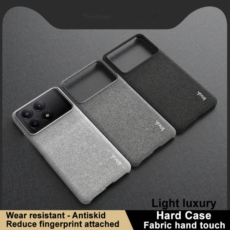 For Xiaomi Poco X6 Pro 5G/Redmi K70E 5G imak Ruiyi Series Cloth Texture PU + PC Phone Case(Light Grey) - K70E Cases by imak | Online Shopping UK | buy2fix