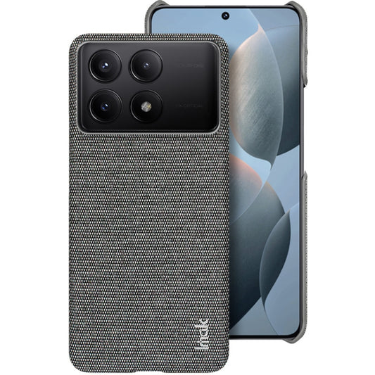 For Xiaomi Poco X6 Pro 5G/Redmi K70E 5G imak Ruiyi Series Cloth Texture PU + PC Phone Case(Dark Grey) - K70E Cases by imak | Online Shopping UK | buy2fix