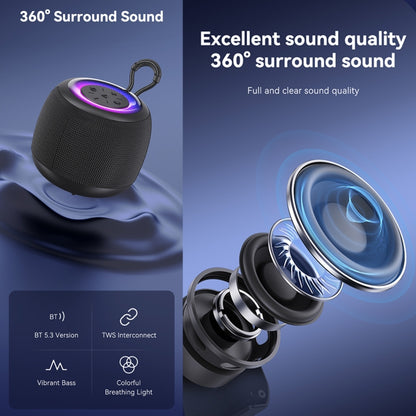 USAMS US-YX014 Yinya Series Mini Wireless Bluetooth Speaker(Black) - Mini Speaker by USAMS | Online Shopping UK | buy2fix