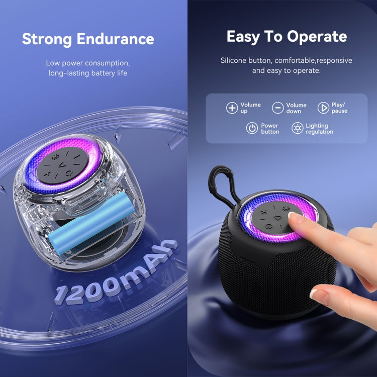 USAMS US-YX014 Yinya Series Mini Wireless Bluetooth Speaker(Black) - Mini Speaker by USAMS | Online Shopping UK | buy2fix