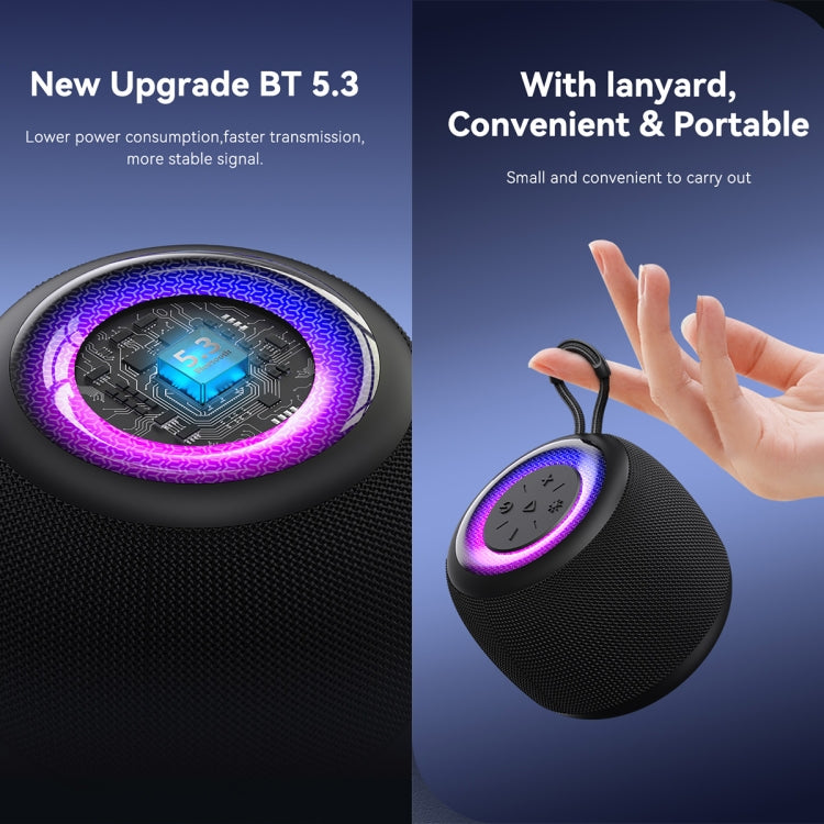 USAMS US-YX014 Yinya Series Mini Wireless Bluetooth Speaker(Black) - Mini Speaker by USAMS | Online Shopping UK | buy2fix